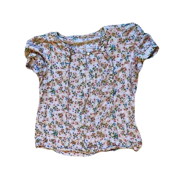Women’s Small Floral Short Sleeve T-Shirt - Picture 1 of 2